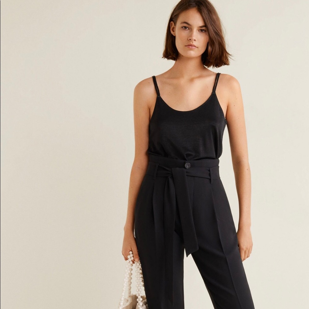 Mango Crisscross Strap Top